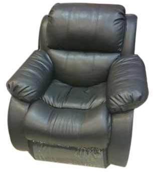 PU Leather (Seat) Recliner Sofas, Color : Black
