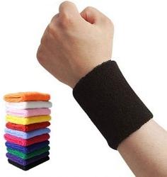 Wrist Sweatband, Pattern : Plain