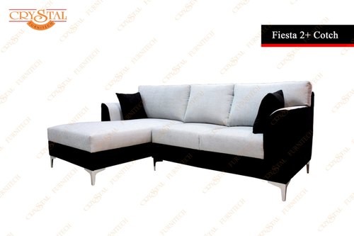 Crystal Furnitech L Shape Sofa Set, Color : Black White