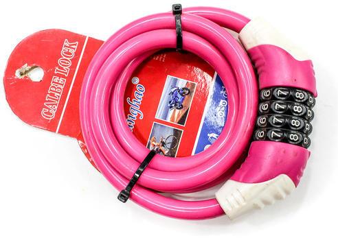 Rubber Multipurpose Cable Lock, Color : Pink