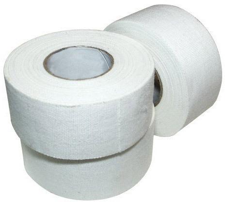 Plain Double Sided Cotton Tapes, Color : White