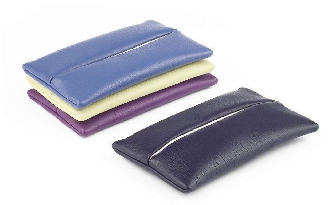 Plain Leather Pocket Tissue Cases, Size : Standard