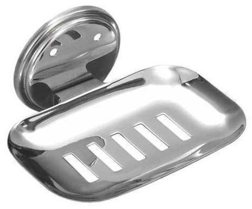 Rectangular Stainless Steel SS Soap Dish, Color : Silver