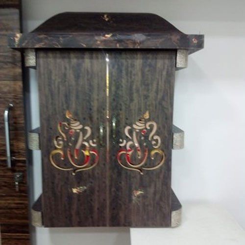 Double Door Wood Pooja Cupboard, Color : Brown