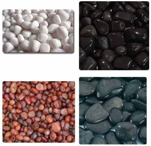 Oval Decorative Colour Stones Pebbles, Color : Blue, White, Black