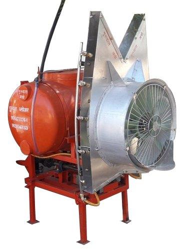 Semi-Automatic Colour Coated Mild Steel Agricultural Mist Blower, for Agriculture, Tank Capacity : 200 Litre