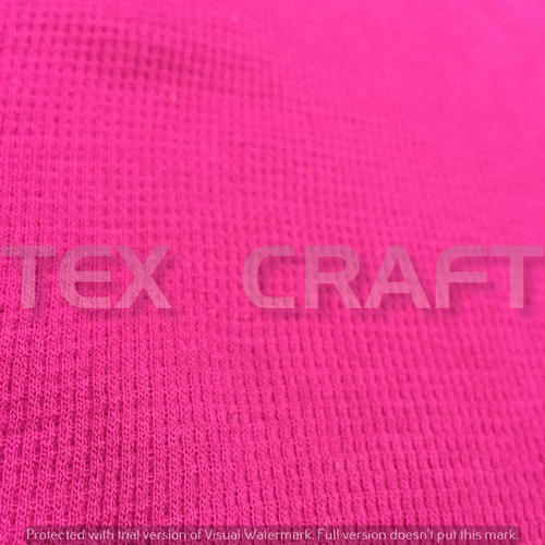 Pink Plain Waffle Fabric