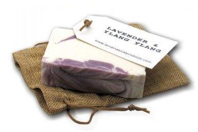 Terrai Rectangular Herbal Bath Soaps, Packaging Type : Jute Pouch
