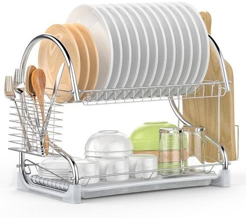 Firstech stainless steel dish rack, Color : Silver