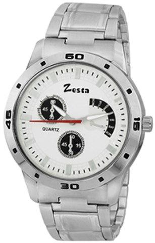 Zesta Mens Analog Watches, Color : Silver/White