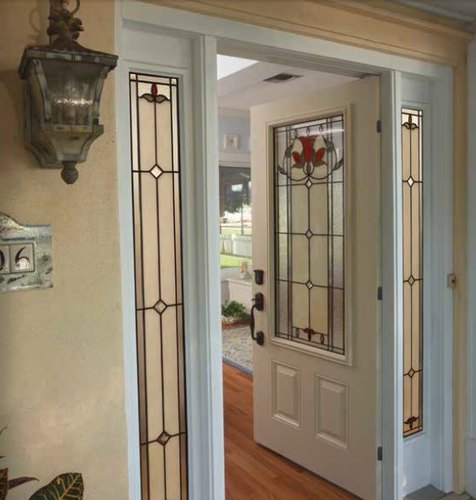 Polished Textured Designer Premium Glass Door, Width : Customized