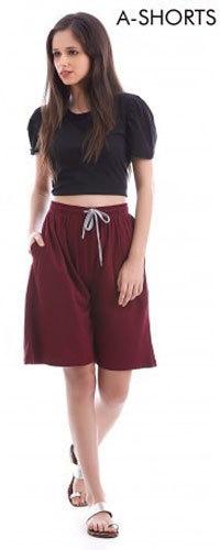 Royskart Ladies Cotton Shorts, Color : Brown