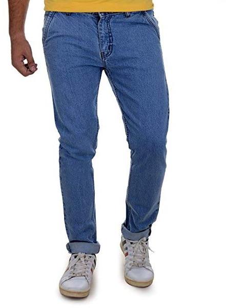 Mens Denim Jeans, for Color Fade Proof, Pattern : Plain