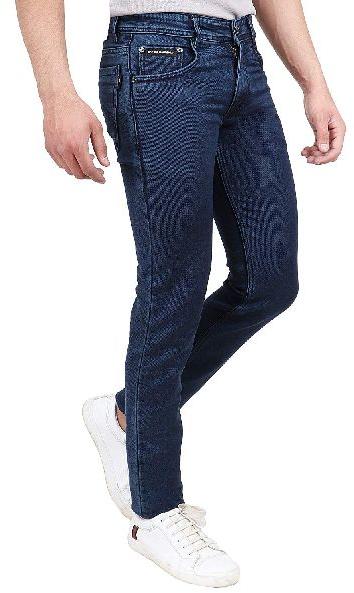 Plain Denim Mens Stretchable Jeans, Occasion : Casual Wear