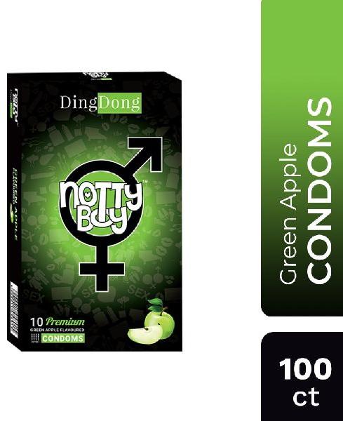NottyBoy Green Apple Flavored Condom Pack of 100