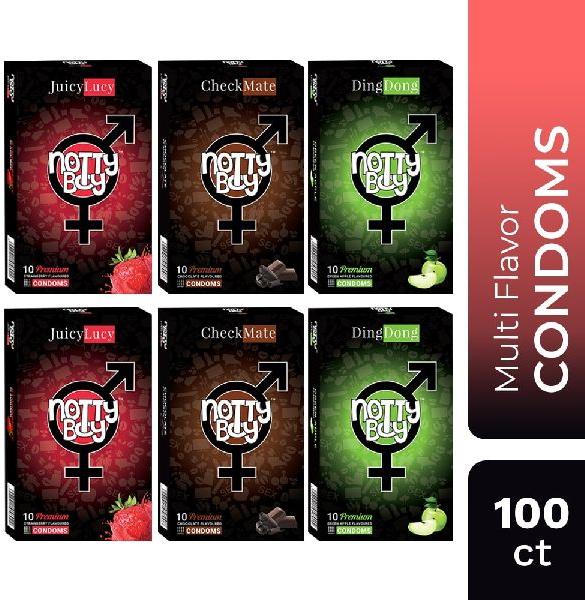 NottyBoy Multi Flavor Condom Pack of 100