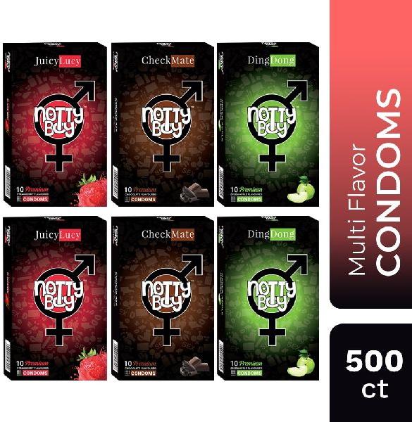 NottyBoy Multi Flavor Condom Pack of 500