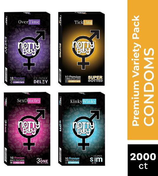 NottyBoy Premium Variety Condom Pack of 2000