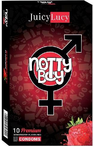 NottyBoy Strawberry Flavored Condom Pack of 10