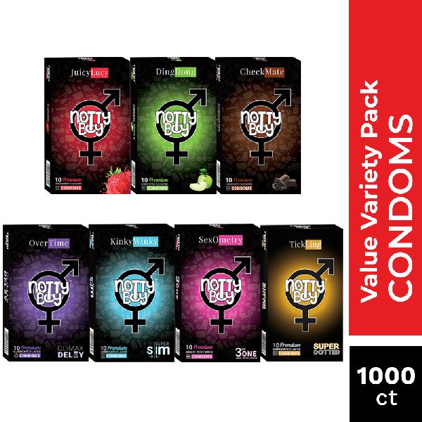NottyBoy Value Variety Condom Pack of 1000