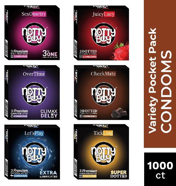 NottyBoy Variety Pocket Condom Pack of 1000