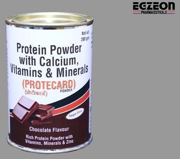 Egzeon Chocolate Protecard Powder, for Boost Energy, Muscle Building, Packaging Type : Tin Container