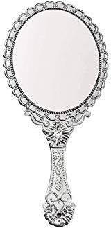 Round Glass Hand Held Mirror, for Hotels, Household, Style : Classy