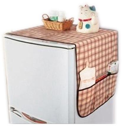 Checked Fridge Top Cover, Color : Brown