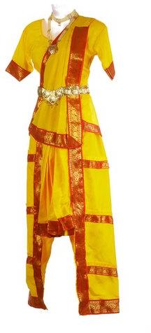 Border Bharat Natyam Girl Costume, Dance Style : Bharatanatyam