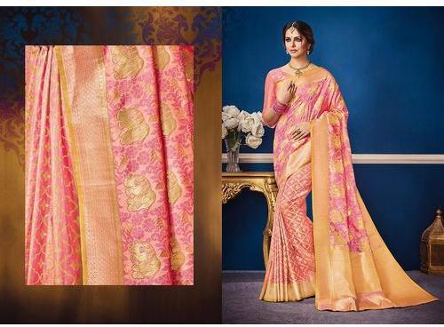 Silk Casual Wear Saree, Saree Length : 6.3 m (with blouse piece)