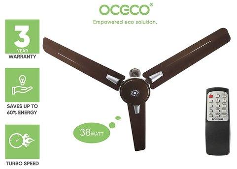 Oceco ceiling fan, Feature : Power Saving, Remote Operated, LED Light