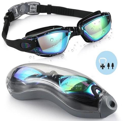 Swimming Goggles, Color : Aqua Black
