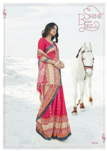  Linen Jute Silk Sarees, Saree Length : 6.3 m (with blouse piece)