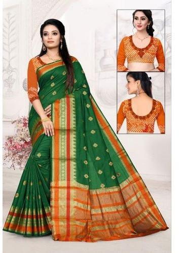 Weaving Designer Silk Saree, Saree Length : 5.5 m (separate blouse piece)