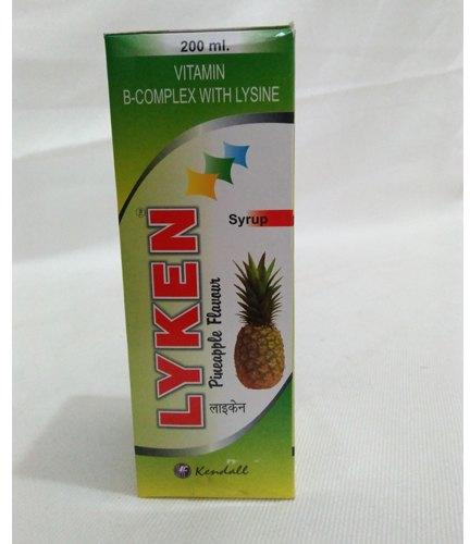 Lyken Vitamin B Complex Syrup, for Clinical, Hospital
