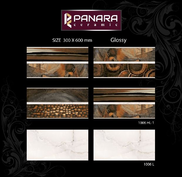 Panara Square Ceramic Digital wall tiles, Size : 600mm X 300mm