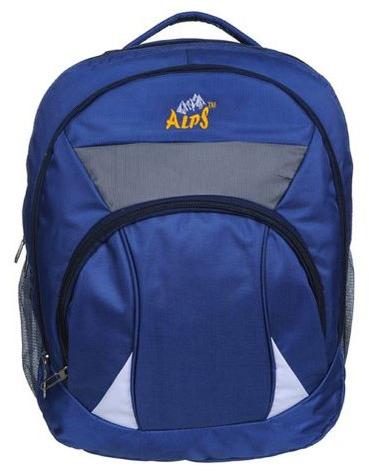 Plain Polyester Laptop Backpack Bag, Closure Type : Zipper