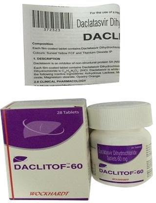 Daclitof Tablets, Packaging Type : Bottle