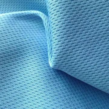 Blue Honeycomb Fabric, Pattern : Plain