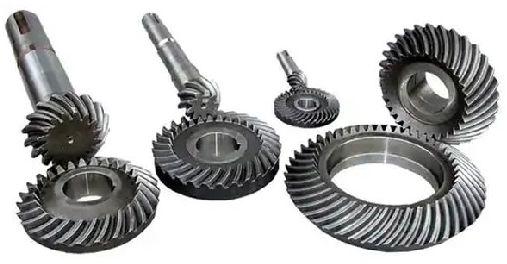 Polished Metal Spiral Bevel Gear, for Textile, General Engineering, Industrial Use, Shape : Round