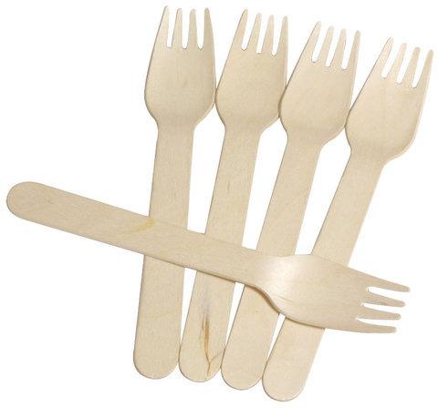 Plain Disposable Wooden Forks, Packaging Type : Plastic Packet