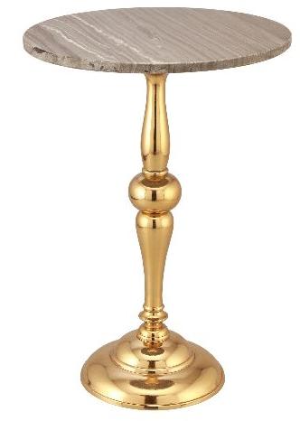 Metal Gold Coffee Table With Marble Top