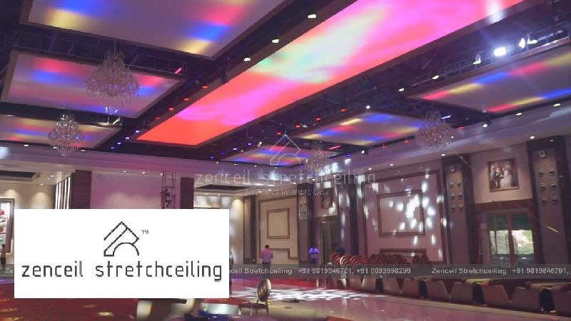 Zenceil PVC Club House Stretch Ceiling, for Hotel, Office, Public, Restaurant, Size : Multisizes
