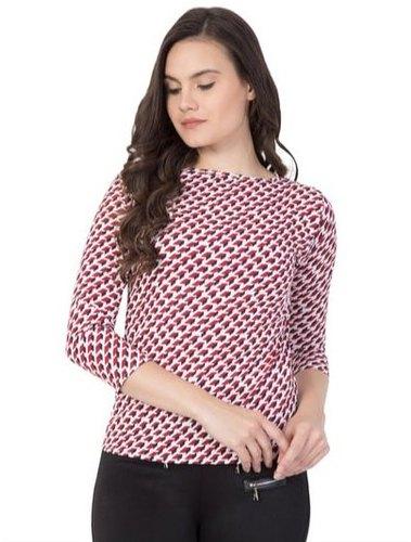 Printed Ladies Casual Top, Size : M, XL