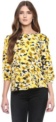 3/4 Sleeve Ladies Printed Top, for Casual Wear, Size : M, XL, XXL
