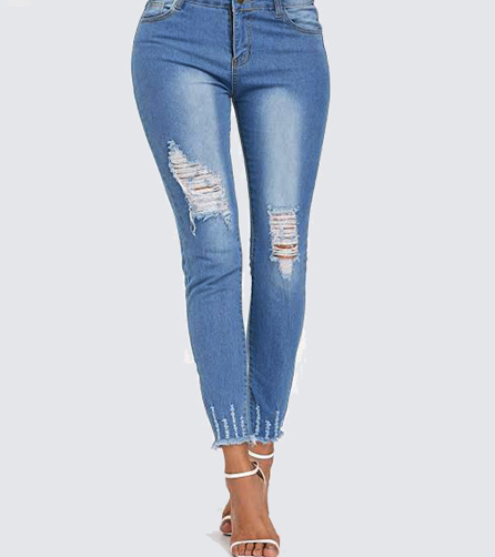 Ladies Rugged Jeans, Size : 26 -34 Inch