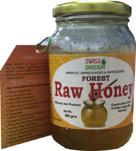 Swiss Green 500 gm Raw Honey, for Personal, Clinical, Medicines, Feature : Digestive, Freshness
