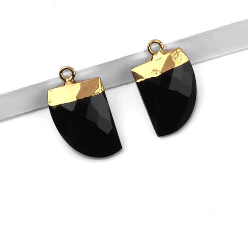 Gold Plated Onyx Pendant