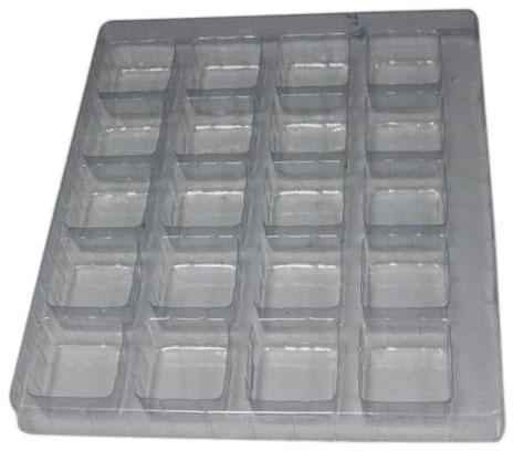 Rectangular Transparent Blister Tray, for Food Blistring, Pattern : Plain