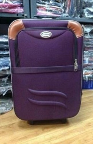Cotton Fabric Purple Travel Suitcase, Feature : Captivating Look, Durable Deeper Shell, Easy Mobility